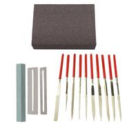 STAHAD Jeu de Limes Aiguilles pour Frettes de Guitare, Basse et Ukulélé, Éponge Abrasive pour Ponçage, Outil de Luthier pour Meulage Précis, Kit Accessoires Réparation Guitare, Outil