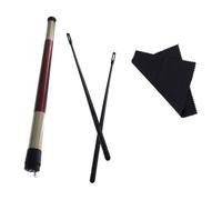 STAHAD Kit de Nettoyage pour Flûte Traversière Bâtonnet en Coton Noir Léger et Portable, Outil Solide pour Entretien et Soin des Flûtes et Piccolo