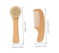 STAHAD Kit de Soin Naissance Garçon Fille avec Brosse Douce et Peigne Massage Chevelu Brosse Laine Naturelle Apaisante pour Bain et Ensemble Complet Puériculture Garçon Fille