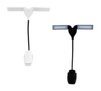 STAHAD Lampe à Pince LED pour Pupitre de Musique 2 Pièces, Éclairage Doux Oculaire, Rechargeable Usb, Noir et Blanc, pour Piano, Lecture et Entraînement, Lampe de Couleur Aléatoire
