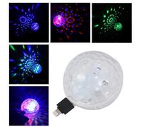 STAHAD Lampe Boule Disco LED USB Multicolore Rotative Double Tête, Mini Lumière Stroboscopique pour Fêtes, Karaoké et Éclairage Dj, 1 Pièce, Compatible Scène et Club