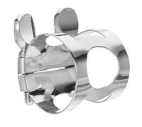 STAHAD Ligature de clarinette à double vis, nickelée, cuivre argenté, pour bec de clarinette soprano, maintien du bec, protection de l’anche, pour clarinettiste et instrument