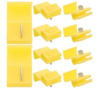 STAHAD Lot de 10 Connecteurs de Fil Électriques Automobiles Jaunes, Kit D’épissure Rapide sans Dénudage, Plastique Solide, Étanches et Haute Tension, pour Câblage Voiture