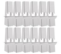 STAHAD Lot de 12 Chevalets en Carton Blanc 18 Cm Support de Bureau pour Exposition, Présentoir Stable pour Affiches, Cadres Photo et Panneaux, Support D’exposition Multifonction