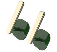 STAHAD Lot de 2 Crochets Muraux Multifonction sans Perçage, Support Rangement la Cuisine et Chambre, Couleur Vert Clair, Matériau Composite Solide, Organisateur Pratique pour Couvercles