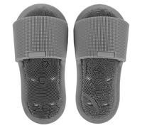 STAHAD Lot de 2 Pantoufles Exfoliantes Pieds en Silicone Gris, Antidérapantes avec Picots de Massage Stimulants, Tapis de Massant pour Salle de Bain, Nettoyage et Revitalisation