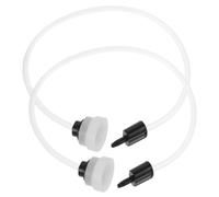 STAHAD Lot de 2 tuyaux d'aspirateur flexible pour machine sous vide, accessoire en plastique blanc, raccord externe, retrait de l'air et conservation alimentaire 49 CM