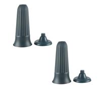 STAHAD Lot de 2 Vases Coniques Funéraires en Résine PP Plastique Vert, Support Stable pour Fleurs Artificielles et Fraîches, Adapté pour Cimetières et Décorations Extérieures de Tombes