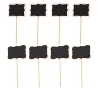 STAHAD Lot de 20 Mini Tableaux Noirs en Bois Piquets pour Plantes, Cartes à Message Insérées, Étiquettes de Jardin Polyvalentes pour Décoration Extérieure et Mémos, Style Style Aléatoire