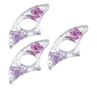 STAHAD Lot de 3 Porte-pages Lecture en Résine Transparente avec Fleurs Séchées, Anneau de Fixation Pouce, Signets Floraux Décoratifs et Fonctionnels pour Étudiants, Lectures et