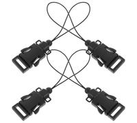 STAHAD Lot de 4 Boucles à Clip en Plastique Noir pour Sangle Courte D'appareil Photo Dslr avec Fixation Sécurisée et Longueur Réglable, pour Utilisation Rapide