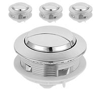 STAHAD Lot de 4 Boutons-poussoirs pour Réservoir de Toilettes, Grand Modèle 58 Mm, en Plastique, Compatibles Toilettes à Chasse D'eau, Accessoires Salle de Bain pour Remplacement Facile