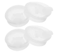 STAHAD Lot de 4 Couvercles de Pichet en Plastique Texture Rayée, Étanches et Compatibles Carafes à Eau en Verre, Couvercles de Rechange pour Pichets à Eau Froide, Usage Réutilisable