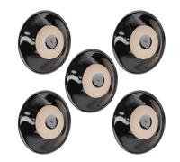 STAHAD Lot de 5 Bols en Terre Cuite Vintage 90 Ml Bols à Assaisonnement et Soupe en Faïence Noire Légers et Portables pour Restaurant la Cuisine et Service