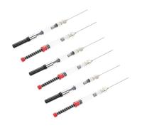 STAHAD Lot de 6 Absorbeurs D'encre pour Stylo-plume, Compatible Ø 3.4 et 2.6 Mm, en Plastique Rouge et Argenté Noir, Accessoires de Remplissage pour Stylos à Encre, Fournitures Scolaires