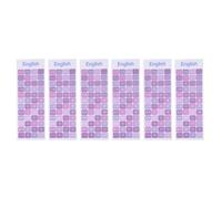 STAHAD Lot de 6 Autocollants Clavier Anglais en PVC Violet, Autocollants Universels pour Claviers d'Ordinateurs Portables et Fixes, pour Bureau et Maison