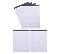 STAHAD Lot de 6 Blocs-notes Lignés Format A5 Blanc, 180 Feuilles au Total, Papier Légal Épais Anti-traversée, Bloc de Papier pour Bureau, École et Prise de Notes