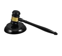 STAHAD Marteau de Juge en Bois Massif, Maillet de Vente aux Enchères, Manche Bois Naturel, Outil de Tribunal pour Avocat et Juge, Accessoire Bureau Professionnel, Finition Lisse, Usage