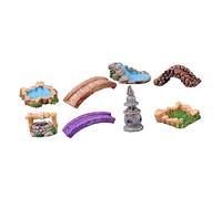 STAHAD Micro Paysage Accessoire Décoratif Mini Pont Résine Rétro pour Décoration DIY Jardin Ornement Miniature Paysage Style Ancien Set Micro