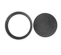 STAHAD Moule à Pizza Antiadhésif Rond 22,9 CM Trous Perforés et Fond Amovible pour Cuisson de Pizzas et Tartes
