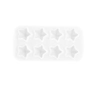 STAHAD Moule en Silicone Étoile 8 Compartiments 3d Forme Pentagramme Flexible pour Glaçons DIY Loisirs Créatifs Fabrication Glaçons Décoration la Cuisine Maison