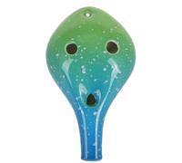 STAHAD Ocarina en Céramique 6 Trous Do Alto, Instrument à Vent Rétro Léger, Pratique et Portable, Couleur Bleu Ciel Étoilé, pour Débutants et Musiciens Polyvalents