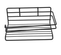 STAHAD Organisateur Mural Noir en Fil Métallique Crochets pour Panneau Perforé, Support Mural sans Perçage, Porte-serviettes et Rangement pour Bureau ou Établi