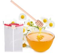 STAHAD Outil de Filtration du Miel 2 Pcs Filet à Mailles Fines en Nylon Bâtonnet Mélangeur, Tamis Carré pour Apiculture, Filtration des Impuretés, Ustensile la Cuisine Pratique