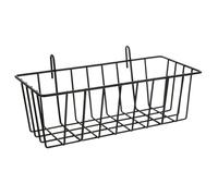 STAHAD Panier Suspendu en Fer Noir, Étagère Murale Petite Taille pour Salle de Bain Cuisine, Support sans Perçage, Panier Métallique Solide pour Rangement de Shampoing et Épices