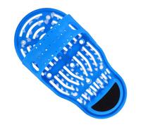STAHAD Pantoufles de Bain Exfoliantes Bleues avec Ventouses, Brosse de Nettoyage Double Face pour Pieds, Nettoyeur de Pieds pour Antidérapant, Massage Plantaire Relaxant, Accessoire Soin