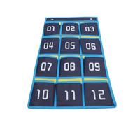 STAHAD Paquet de Rangement Mural pour Téléphone Portable à 12 Poches en Tissu Non Tissé, Support Suspendu Crochets Métalliques, Organiseur Pratique pour Salle de Classe et Porte,