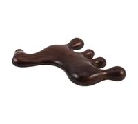 STAHAD Peigne de Massage Antistatique en Bois D’ébène Noir Forme Cheval, Dents Larges, Outil de Soin Capillaire pour Cuir Chevelu Sensible, Accessoires Massage pour Relaxation