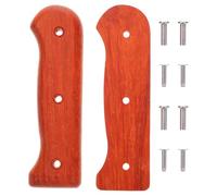 STAHAD Poignée de Couteau en Bois Rouge Trou, Accessoire de Coupe-la Cuisine Ergonomique pour Remplacement, Manche de Couteau Cuisine Pratique pour Couperet et Légumes, Lot de 1 Set