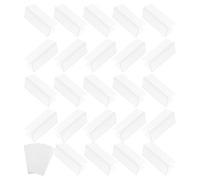 STAHAD Porte-étiquettes pour Étagères Métalliques Bois, Clips Pvc Flexibles Transparents 60x25 Mm 30 Étiquettes Papier Non Adhésives, Réutilisables pour Organisation Supermarché