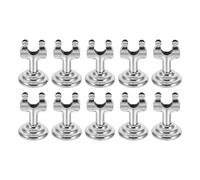 STAHAD Porte-Étiquettes Verticaux Métalliques Argentés de U Lot de 10, Clips de Présentation pour Étiquettes de Prix en Rayon Alimentaire et Commerce