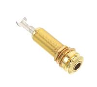 STAHAD Prise Jack pour Guitare Électrique et Basse, Sortie Stéréo Filetée 6,35 Mm, Embout Métallique Doré, Compatible Guitares Acoustiques et Électro-acoustiques, Accessoire de