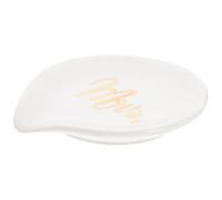 STAHAD Repose-Cuillère en Céramique Lisse Cuisine, Porte-Cuillère Réutilisable Stable Support pour Sachet de Thé, Accessoire Pratique pour Bar à Café et Restauration