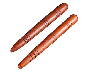 STAHAD Stylo d'Acupression Manuel en Bois Lot de 2 pour Massage des Points Réflexologie pour Auto-Massage des Tissus Profonds à Domicile Voyage