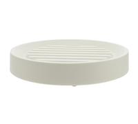 STAHAD Support à roulettes pour Plantes D'intérieur avec Bac de Récupération d'eau, Plateau Épais Blanc 22,5 X 18 X 3,5 Cm, Chariot Mobile pour Pots Ronds, Plaque de Jardinière