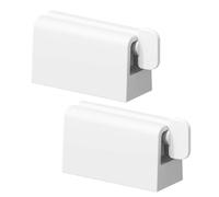STAHAD Support de Dentifrice Mural Blanc 2 Pièces Presse-Tube Pratique sans Perçage pour Salle de Bain Optimisation Espace Installation Simple