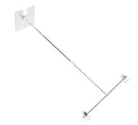 STAHAD Support de Fond en Forme de Mini T Portable, étagère pour Fond Photographique réglable, Acier Inoxydable et Plastique Blanc, pour Papier et Poster, Food Flat Lay Photography