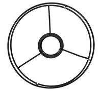 STAHAD Support de Lustre en Fer Noir 4 Cm Petit Cadre Rond pour Abat-jour Diy, Accessoire Lumineux Robuste pour Lampe Suspendue et Lampe de Table, Cadre de Luminaire de Plafond