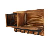 STAHAD Support de Rangement Mural en Fer et Bois Simple Structure Multi-Fonction Stockage Élégant pour Chambre Cuisine Maison