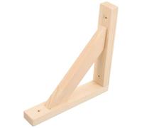 STAHAD Support d'Étagère Triangulaire en Bois Massif, Support Mural Robuste et Stable, Capacité de Charge Renforcée, Facile à Installer, pour Étagères Flottantes en Intérieur