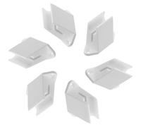 STAHAD Support Mural à Manivelle pour Volet Roulant Blanc en Plastique, Compatible, Antirouille, 6 Pièces, Vis et Clips de Fixation, pour Rangement Mural de Manivelle