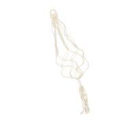 STAHAD Support Mural pour Ukulélé en Macramé Tissé Main 98 Cm Blanc, à Suspendre Décorative Murale en Coton et Lin pour Plantes, Porte-pot Suspendu Artisanal, Accessoire Instrument