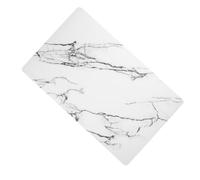 STAHAD Tapis de Bain Antidérapant en PU Cuir Absorbant Séchage Rapide, Taille 60x40 Cm, Motif Marbre Blanc, pour Salle de Bain et Entrée, Tapis Décoratif et Coussinet de Sol Sécurisant