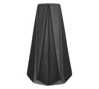 STAHAD Vase en Céramique Noir Mat à Motif Diamant Plié, Pot à Fleurs Décoratif pour Arrangements Floraux, Ornement Intérieur Moderne pour Maison et Bureau, Vase à Composition Polyvalent