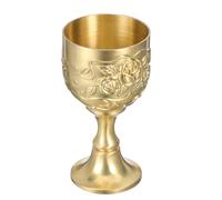 STAHAD Verre à Vin en Métal Doré Style Russe Détails Médiévaux, Coupe de Communion Rustique pour Usage Domestique et Rituels Sacrés