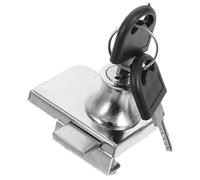 STAHAD Verrou de Sécurité en Acier Galvanisé pour Porte Coulissante de Congélateur, Serrure sans Clé, Usage pour Armoire Vitrée en Milieu Commercial